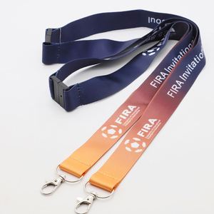 Custom Gradient Invitational Neck Lanyards Heat Transfer Safety Breakaway <b>Buckle</b> Lobster Clasp Football Event Lanyard Keychain - Product Image 1