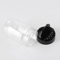 Pots d'épices au poivre de 250ml Conteneur d'épices en plastique Assaisonnement Shaker Herb BBQ Packaging