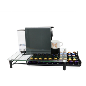 Tiroir de <span class=keywords><strong>rangement</strong></span> <span class=keywords><strong>Nespresso</strong></span> Vertuoline en verre trempé cristal, Design peu encombrant, support pour <span class=keywords><strong>Capsules</strong></span> organisateurs, 60 dosettes - Product Image 3