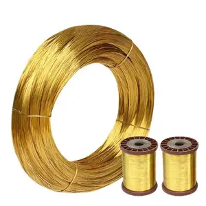 Fabrika pirinç tel 0.1-10.0mm ultra ince pirinç tel Brass H65 H68 tüm sert pirinç bahar tel