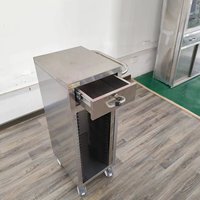 Chariot de classement médical moderne en acier inoxydable de haute qualité pour hôpital, avec 25 tiroirs et verrouillage centralisé