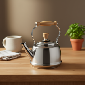 Cilio Water <b>Kettle</b> Tradition Stainless Steel Wood Handle 1.7 Liters - Product Image 3