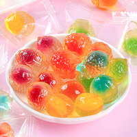 Fabrieksdirect 3D Ronde Bal Kristal Jelly Bean Fruitachtige Zachte Snoepjes OEM Private Label Bulk Groothandel Exporteur