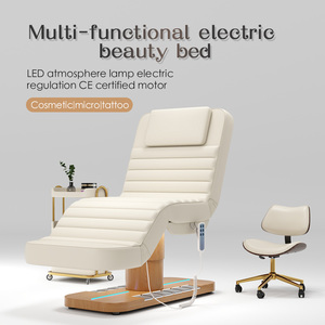 Modern Design Adjustable Facial Bed for Beauty Tattoo Massage Salon Spa Bathroom Furniture PU Leather - Product Image 1