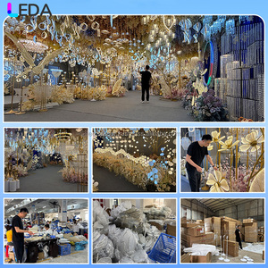 LEDA Produit personnalisé Décoration de mariage Toile de fond pour événement Scène Butterfly Stand Flower Stand for Wedding - Product Image 5
