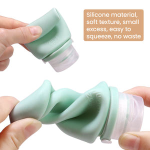 सिलिकॉन लीकप्रूफ 60 मिली 90 मिली खाली पोर्टेबल यात्रा आकार की बोतल पुनः प्रयोज्य 1 औंस 2 औंस छोटी यात्रा सिलिकॉन डिस्पेंसर की बोतलें - Product Image 4