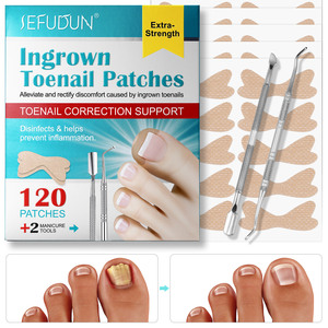 120 patchs correcteurs d'ongles professionnels indolores pour pédicure, kit d'outils de correction et d'élimination des ongles incarnés avec lime et rehausseur - Product Image 3