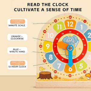 Nuevo Reloj de Madera para Aprender, Material Didáctico para Primaria, Modelo de Reloj para Niños, Juguete Educativo para el Aprendizaje Temprano del Tiempo - Product Image 4