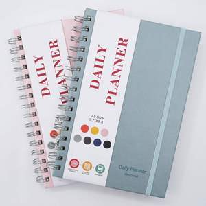Carnet à spirales A5 avec couverture imperméable, poche renforcée, bande élastique, carnet à spirales personnalisé avec logo d'entreprise, vente en gros - Product Image 1