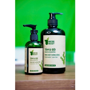 Extrait naturel de cactus Menthe poivrée 2 en 1 Shampooing et gel douche à base de plantes pour tous types de peau Nettoyage en profondeur 150ml Vietnam - Product Image 4