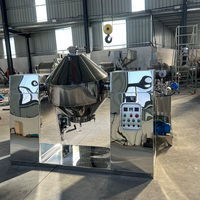 Mesin Pencampur Kerucut Putar Stainless Steel untuk Bahan Kering Industri dengan Penambahan Semprotan Cair