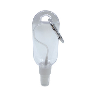Vente chaude Usine 50ml Vaporisateur Avec Porte-clés PETG Bouteille En Plastique Pulvérisations Gel Désinfectant Pour Les Mains - Product Image 3