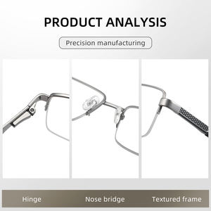 מפעל סיטונאי אופנה חדש הגעה אופנה יוקרה מעצב אופנה טרנדי מרובע משקפיים - Product Image 4
