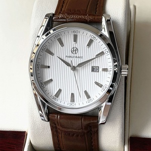 Reloj de Cuarzo con Correa de Cuero de Lujo Nuevo 2025 para Hombre y Mujer, Resistente al Agua, con Esfera Luminosa, Nuevo Diseño OEM ODM, Caja de Aleación - Product Image 6