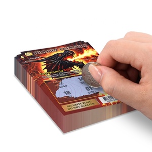 Carte de Loterie à Gratter Personnalisée Petit Format <span class=keywords><strong>Prix</strong></span> Bonus Motifs Vente en Gros Impression Numérique - Product Image 1