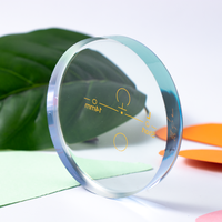 Bon prix 1.67 Lentille optique à MR-7 à indice élevé Anti-lumière bleue Lentille de lunettes à film vert étanche de 75mm