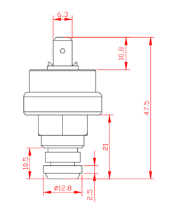 FPS-3PR-0.05A-MG1/8 สวิตช์แรงดันน้ำ ตัวเรือนพลาสติก ไดอะแฟรมยาง G1/8 เกลียวภายนอก ไม่สามารถปรับได้ 0.01-0.06Mpa - Product Image 3