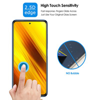 Protector de Pantalla de Vidrio Templado para Xiaomi Poco F5 F4 F3 Pro X5 X4 X3 Pro M5 M4 M3 Pro C55 50 51, 2.5D 9H Transparente Antiarañazos