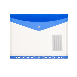 Portadocumenti A4 in PP Spesso con Bottone a Pressione e Etichetta, 11 Fori per Raccoglitori ad Anelli, Sostituzione Portadocumenti Trasparente - Product Image 4