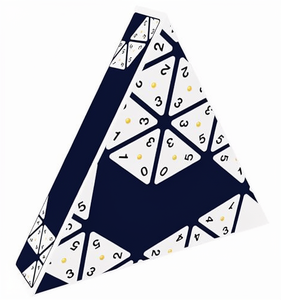 Juego de Estrategia Educativo Ecológico y Personalizable, Dominó Triangular, Juego Familiar para 4 Jugadores, Juego de Mesa Tipo Rummy - Product Image 1