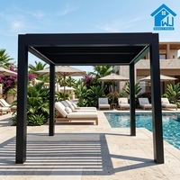 Couverture de toit de pergola en aluminium Sweet Home pour jardin et terrasse au bord de la piscine