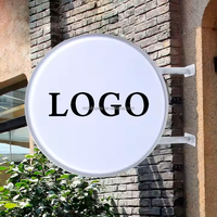 Boîte à lumière LED circulaire double face personnalisée de 20 pouces cadre en aluminium pour panneau publicitaire extérieur