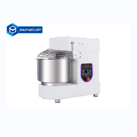 Pétrin à Spirale 10kg, Vitesse Réglable à Fréquence Variable, Pétrin en Acier Inoxydable, Pétrin de Comptoir pour la Boulangerie