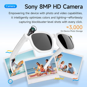 Nuovi Occhiali <span class=keywords><strong>Smart</strong></span> con Fotocamera, Scatto Foto, Traduzione AI per Chiamate, Ascolto Musica, Assistente Vocale, Occhiali <span class=keywords><strong>Smart</strong></span> BLE - Product Image 5