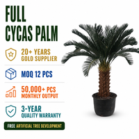 Grand palmier cycad artificiel tropical avec pot, fausse plante verte d'intérieur pour la décoration de restaurants, bureaux et commerces