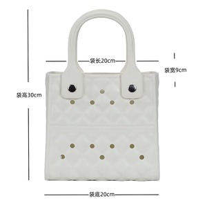 Sac fourre-tout de luxe moderne en EVA matelassé diamant, imperméable et respirant, mini sac à main personnalisé pour la plage et le shopping, sac unisexe en EVA - Product Image 2