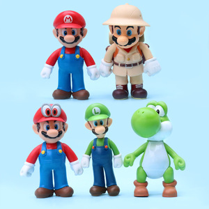 Jouets d'anime japonais, figurine de poupée d'anime, 5 pièces, ensemble de figurines d'<span class=keywords><strong>action</strong></span> en PVC Super Mari0 <span class=keywords><strong>Bros</strong></span> pour la promotion - Product Image 1