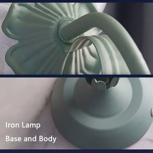 French Romantic Flower Desk Lamp Retro Atmosphere Sense Bedside <b>Table</b> <b>Lights</b> Cream Style Pastoral Country for Home Bedroom - Product Image 6