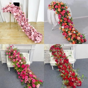 Wholesale Custom Artificial Flower Runner Wedding Corridor <b>Decor</b> <b>Table</b> Runner Wedding Floral Supplies - Product Image 2