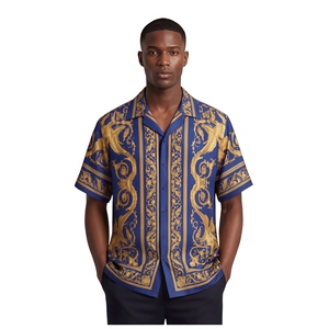 sachin and babi light blue dress Hawaiian Shirts Mens Summer Beach Button Down Cruise Holiday Party Dress main image 0