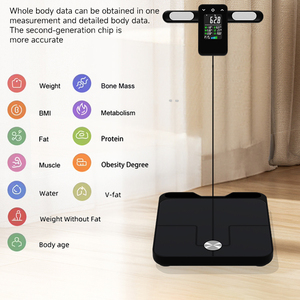 Báscula Digital de Alta Precisión de 180 kg con Pantalla LCD a Color, Báscula Inteligente de Grasa Corporal con 8 Electrodos - Product Image 3