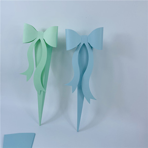 Simple Big Bowknot Paper Packing A Roes Box One Flower Packaging Flat Shipping