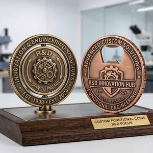 Moneda de Desafío Metálica con Logotipo Personalizado para Reconocimiento Corporativo de Fin de Año, Moneda de Premio Premium con Relieve 3D en Venta al Por Mayor - Product Image 5