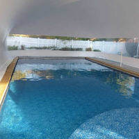 Couverture gonflable d'hiver pour piscine, grande couverture à bulles gonflable transparente pour piscine, tente dôme pour jardin extérieur