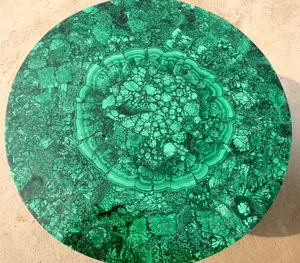 Decorazione di lusso lastra di pietra semipreziosa lastra di malachite verde all'ingrosso tavoli in malachite verde Amazon