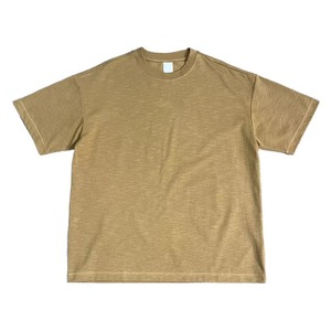 T-shirt en coton blanc surdimensionné pour homme, manches courtes, col rond, décontracté, jersey uni, coupe régulière, longueur normale, tricoté, couleur unie - Product Image 3
