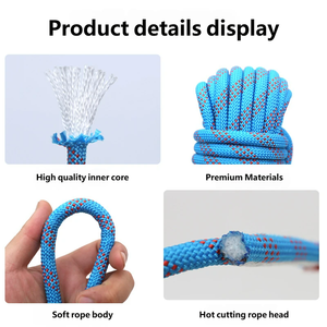 रस्सी चढ़ाई रॉक चढ़ाई बाहरी उच्च-ऊंचाई कार्य सुरक्षा ग्लाइडिंग गति वंश स्थिर पॉलिएस्टर + पॉलीएस्टर + पॉलीप्रोपाइलीन रस्सी - Product Image 3