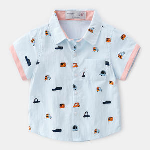 Service d'expédition porte-à-porte Chine-Royaume-Uni Nouvelle chemise boutonnée haut de gamme pour garçons avec motif de voiture de dessin animé - Product Image 5