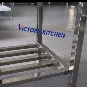 Banco de Trabajo Plegable de Acero Inoxidable VCT Modelo 201 de 0.8 mm, Capacidad de 300 kg, para Uso en Panaderías y Restaurantes - Product Image 2