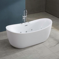 Baignoire balnéo autoportante en acrylique avec jets d'air pour intérieur, spa et bain à remous pour salle de bain