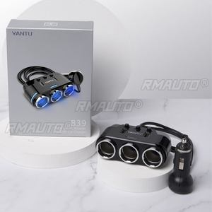 YANTU <b>12V</b>-24V Car Charger Charging Port 3.1A QC3.0 Fast Charger Car Power <b>Socket</b> With 3 Charging Cable - Product Image 6