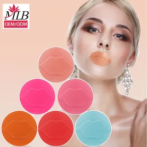 Commercio all'ingrosso collagene rosa labbra gel trasparente patch maschera foglio prodotti cosmetici riparazione collagene patch labbra lenitive per labbra