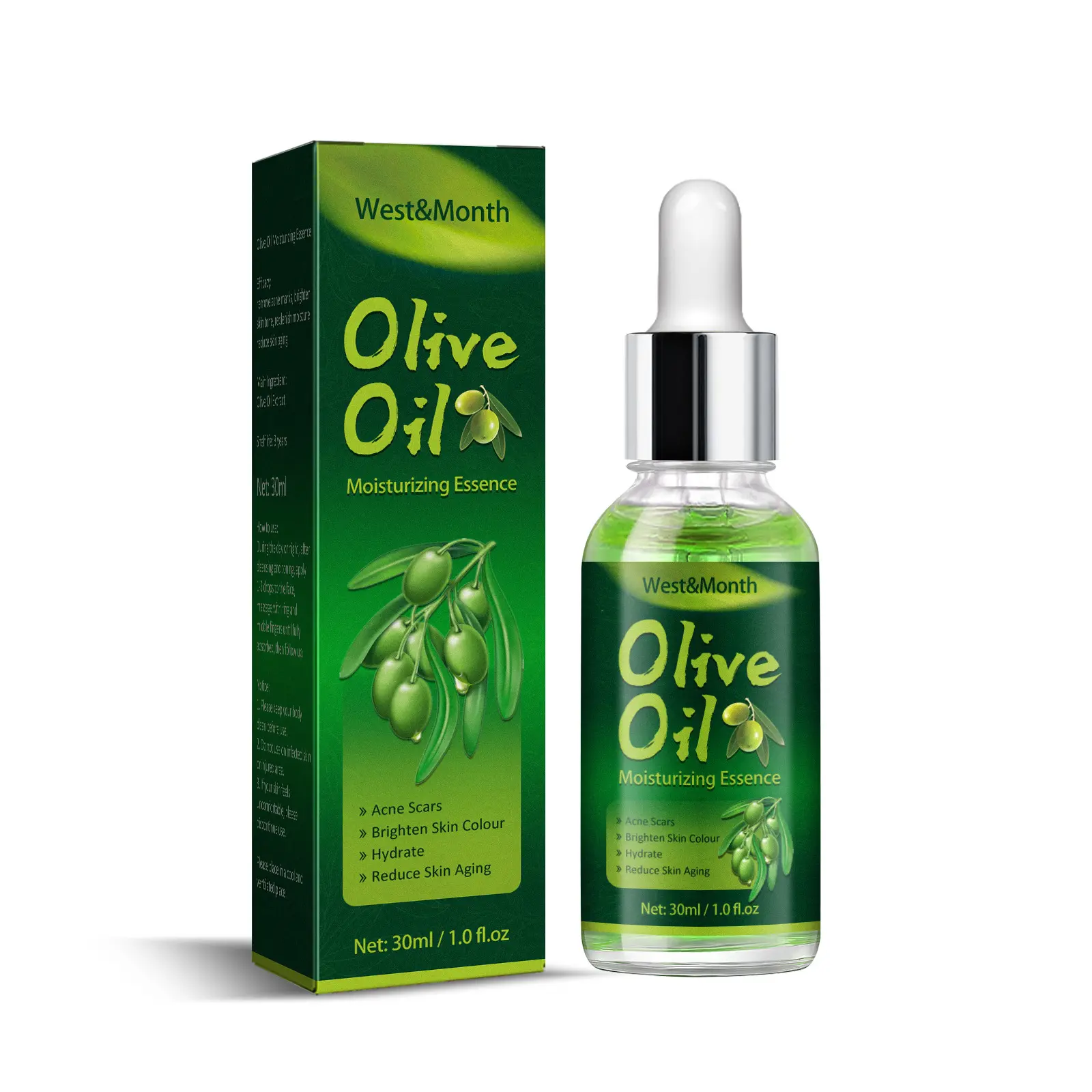 100 % natürliche Anti-Aging aufhellendes Olivenöl feuchtigkeitsspendende Essenz Serum feuchtigkeitscreme für Akne Narbenentferner, Hautreparatur-Heilung