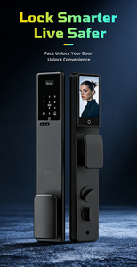 Glomarket Tuya App Remote WiFi Smart Security Camera <b>Lock</b> 3D Face & Fingerprint Recognition Video Intercom for Wood Doors - Product Image 2