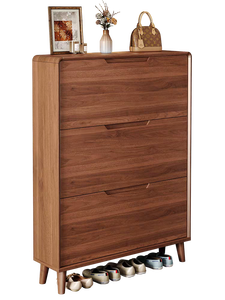 Zapatero Ultrafino y Duradero con Estructura de Madera Sintética para Entrada, Pasillo o Pared, Mueble de Hogar de Estilo Chino Moderno - Product Image 1