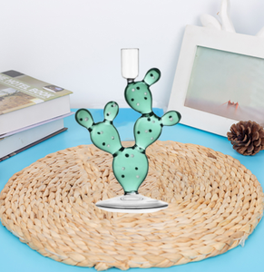 Venta al por mayor de <span class=keywords><strong>candelabro</strong></span> cónico de pilar de cristal de <span class=keywords><strong>cactus</strong></span> en 3D personalizado - Product Image 4